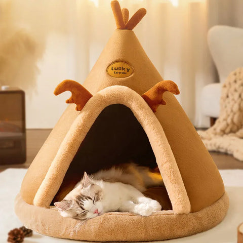 Pet Warm Winter Tent House