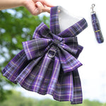 Summer Dog Dress Harness with Leash Set