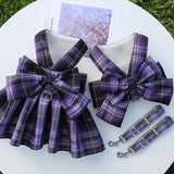 Summer Dog Dress Harness with Leash Set