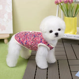 Floral Cotton Dog Vest
