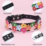 Colorful dog flower collar