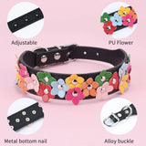 Colorful dog flower collar