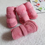 4pcs/set Winter Warm Dog Shoes