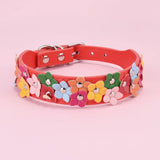Colorful dog flower collar