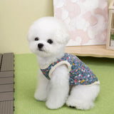 Floral Cotton Dog Vest