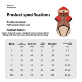 dog hooded cotton coat