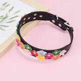 Colorful dog flower collar