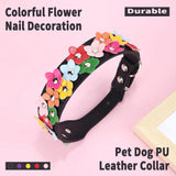Colorful dog flower collar