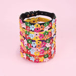 Colorful dog flower collar