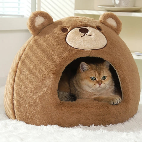 pet Winter Warm Cave Bed